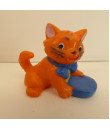 Aristocats - Toulouse med blå matskål (3cm) Bullyland