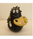 Barbapapa - Barbaskön med palett (5cm) Plastoy