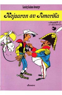 Lucky Luke nr 26 Kejsaren av Amerika (1977) 1:a upplagan variant med tryckt pris baksidan