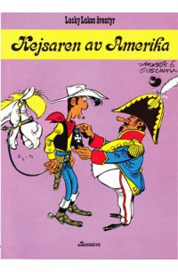 Lucky Luke nr 26 Kejsaren av Amerika (1977) 1:a upplagan variant utan pris baksidan