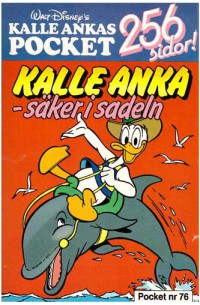 Kalle Ankas Pocket nr 76 Kalle Anka - säker i sadeln (1986) 1:a upplagan