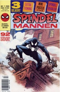 Spindelmannen 1988-7 med poster och marvel saga 2